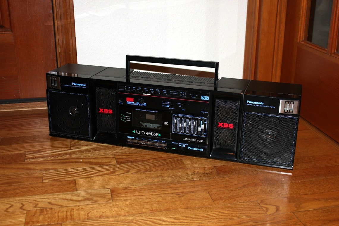 Vintage Panasonic Boombox Portable Stereo RxC38 XBS Cassette Etsy