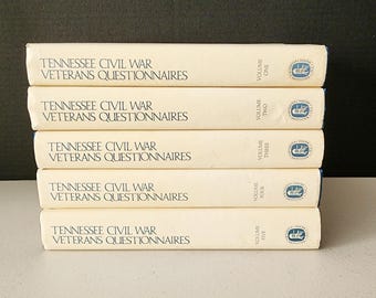 The Tennessee Civil War Veterans Questionnaires 5 Volume Set Hardcover Books 1985