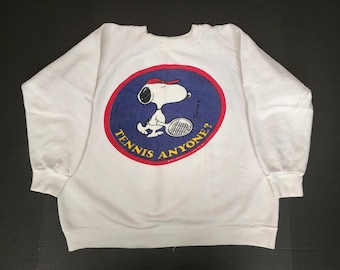 Vintage Snoopy Tennis Anyone? Sweatshirt 1970s 1971