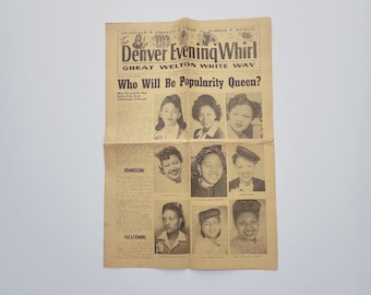 Denver Evening Whirl 1946 African American Jazz Music Newspaper Magazine