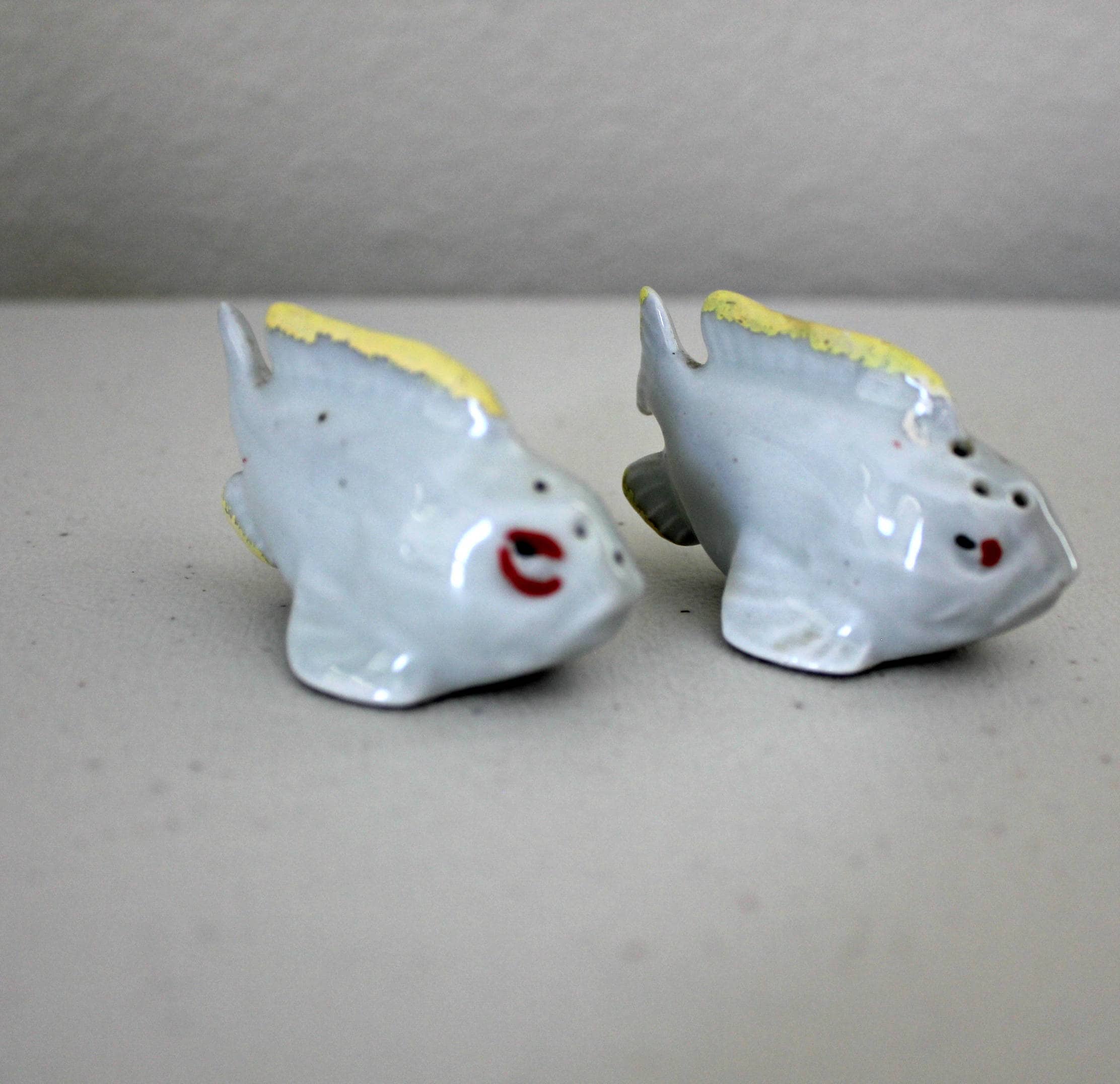Vintage Fish Salt & Pepper Shakers, Ceramic S/P Lot 8 Sets