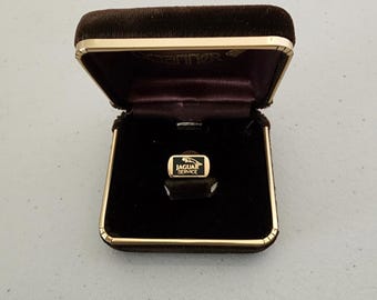 Jaguar Service Tie Tack Pin 1/10 10K Gold O.C. Tanner in Box