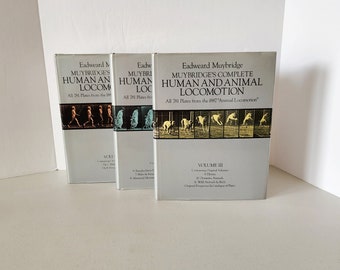 3 Vol Book Set Human and Animal Locomotion Eadweard Muybridge, 1979 Dover Edition