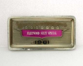 1961 Cadillac Fleetwood Sixty Special Dealer Showroom License Plate, Vintage Car, Auto