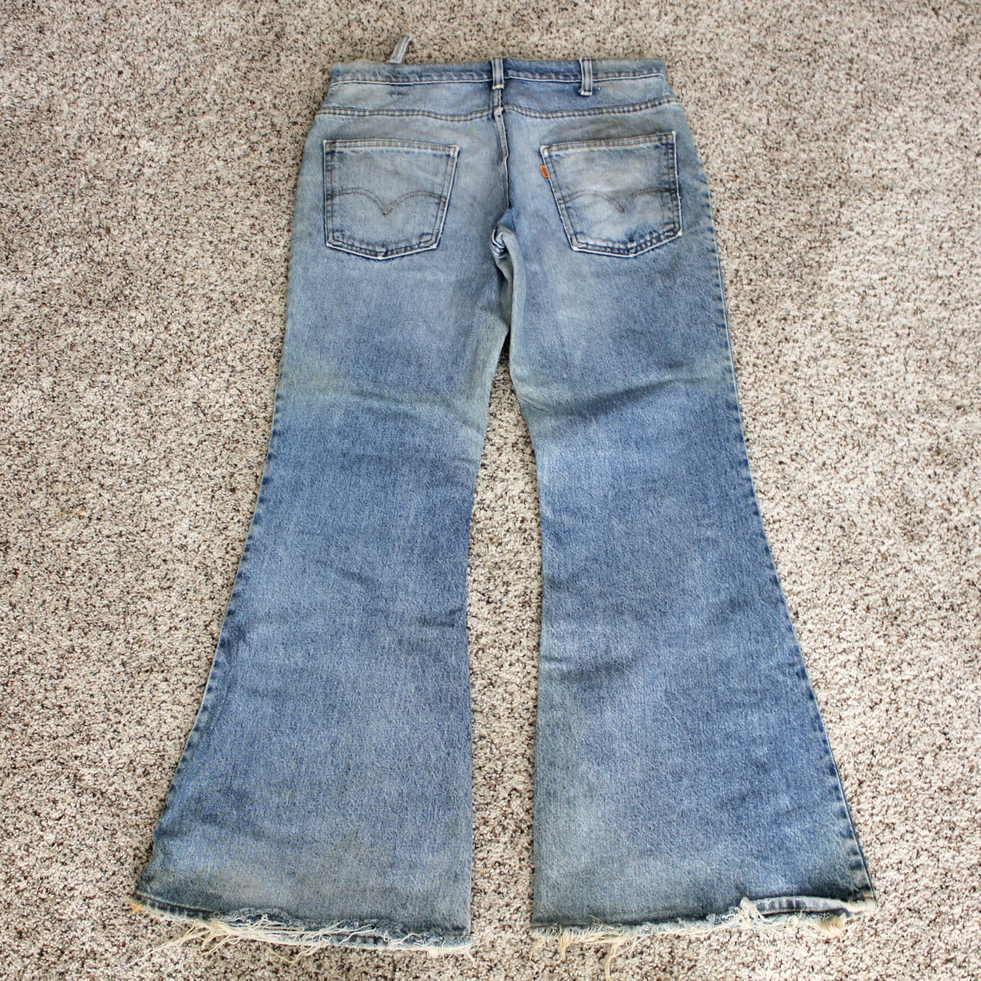 Vintage Levi's Orange Tab Bell Bottom Denim Jeans Hippie 70s