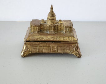 Souvenir The Capitol Washington DC Pot Metal Trinket Box