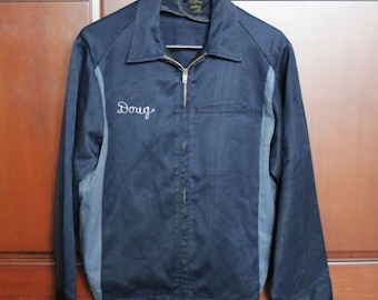 Unitog Men's Work Jacket, Size 40, Vintage Uniform, Ricky, Postal, Navy Blue