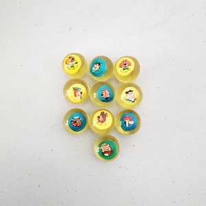 ハンナ・バーベラの漫画キャラクターのスーパーボール、フリントストーンのフレッド・バーニー、ミスター・ジンクス、トップキャットなど10個セット