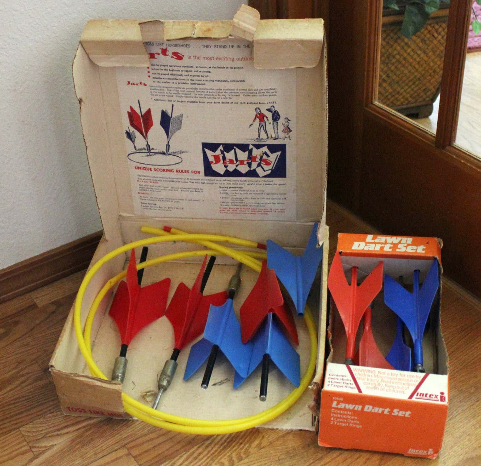 Vintage Jarts Lawn Yard Darts 1970s Missile Target Game Intex Etsy