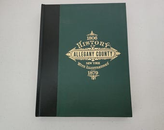 1978 History of Allegany County NY New York 1806 - 1879 HC Book, Illustrations