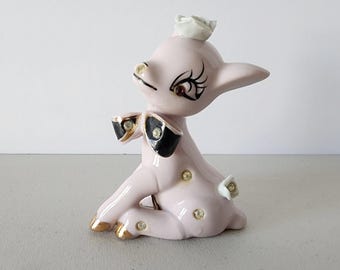 1950s Wales Japan Lavender Reindeer Figurine Christmas