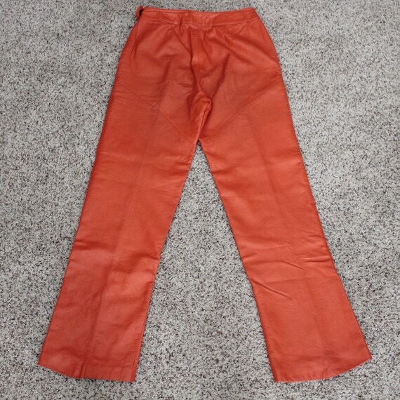 Sills by Bonnie Cashin Angola Leather Orange Pant… - image 2