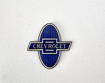 Chevrolet Chevy porseleinen radiatorembleem, auto-auto, jaren dertig