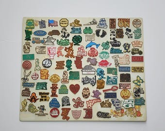 Lot of 100 Rubber Refrigerator Fridge Magnets, Cartoon Characters, Hippie, Slogans, Brands, States, Hang Ten