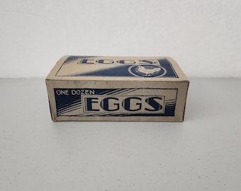 Vintage Egg Carton Box, One Dozen 1940s, W/ Baseball Player Paper Dolls, Standing Figures