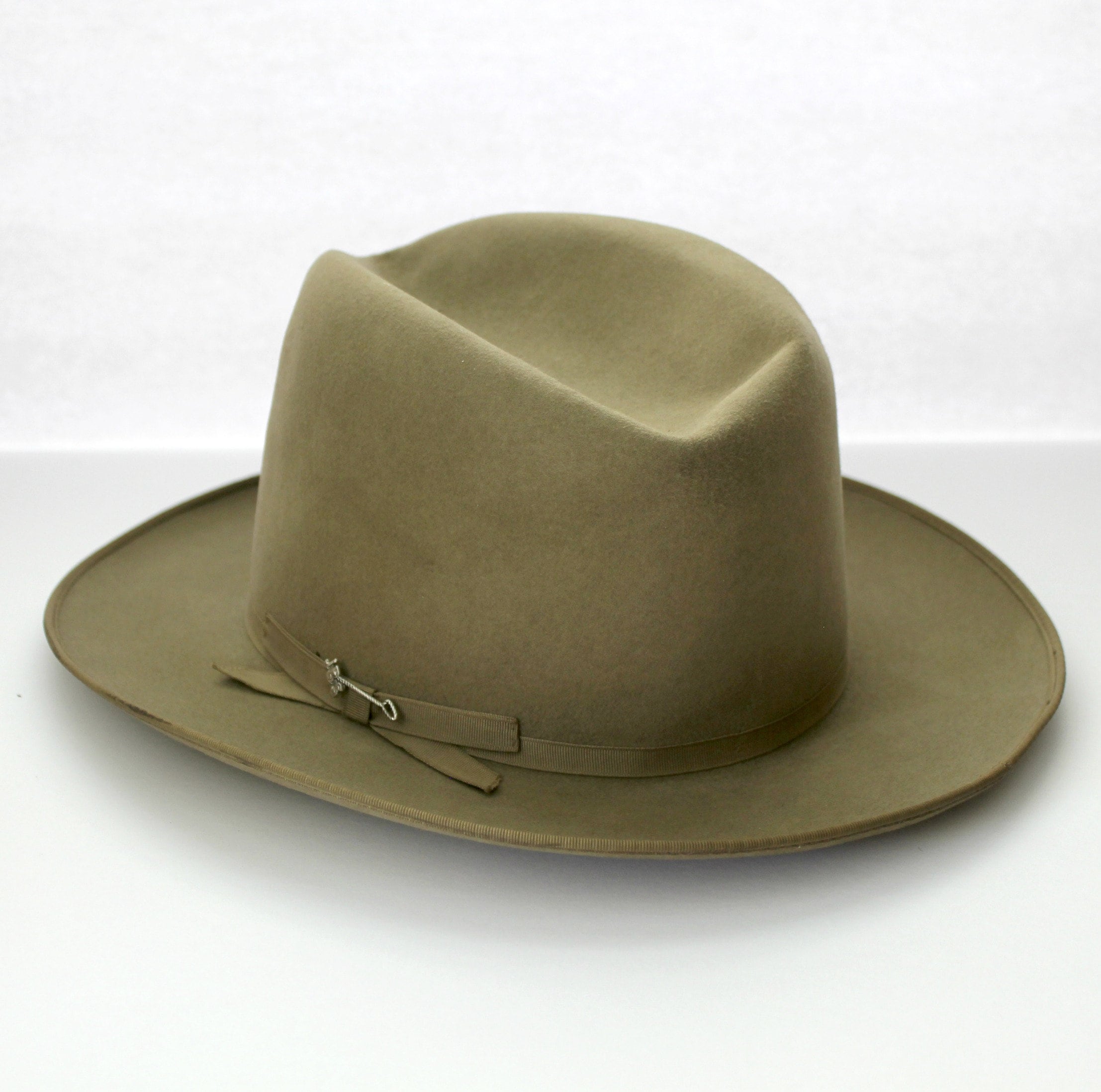Vintage Stetson 3x Beaver Open Road Hat, 1960s Fedora with Pin, 7 1/8