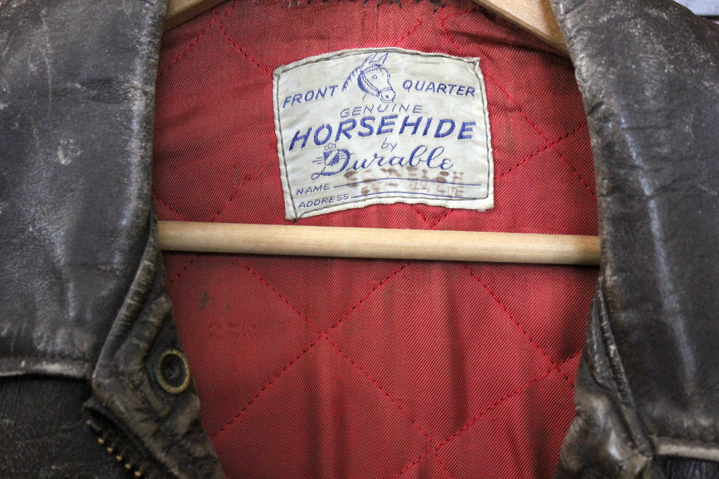 Vintage Mens Brown Leather Jacket, Bomber Motorcycle Jacket, Front