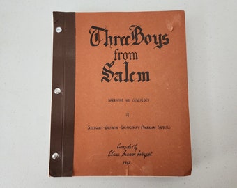 Three Boys From Salem Narrative Genealogy Soderquist Vallentin Lagerstrom Anderson Families 1982 Soft Cover Book