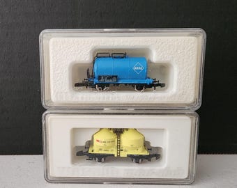 Vintage Marklin Mini Club Railroad Train Cars 8229 & 8613 in Box