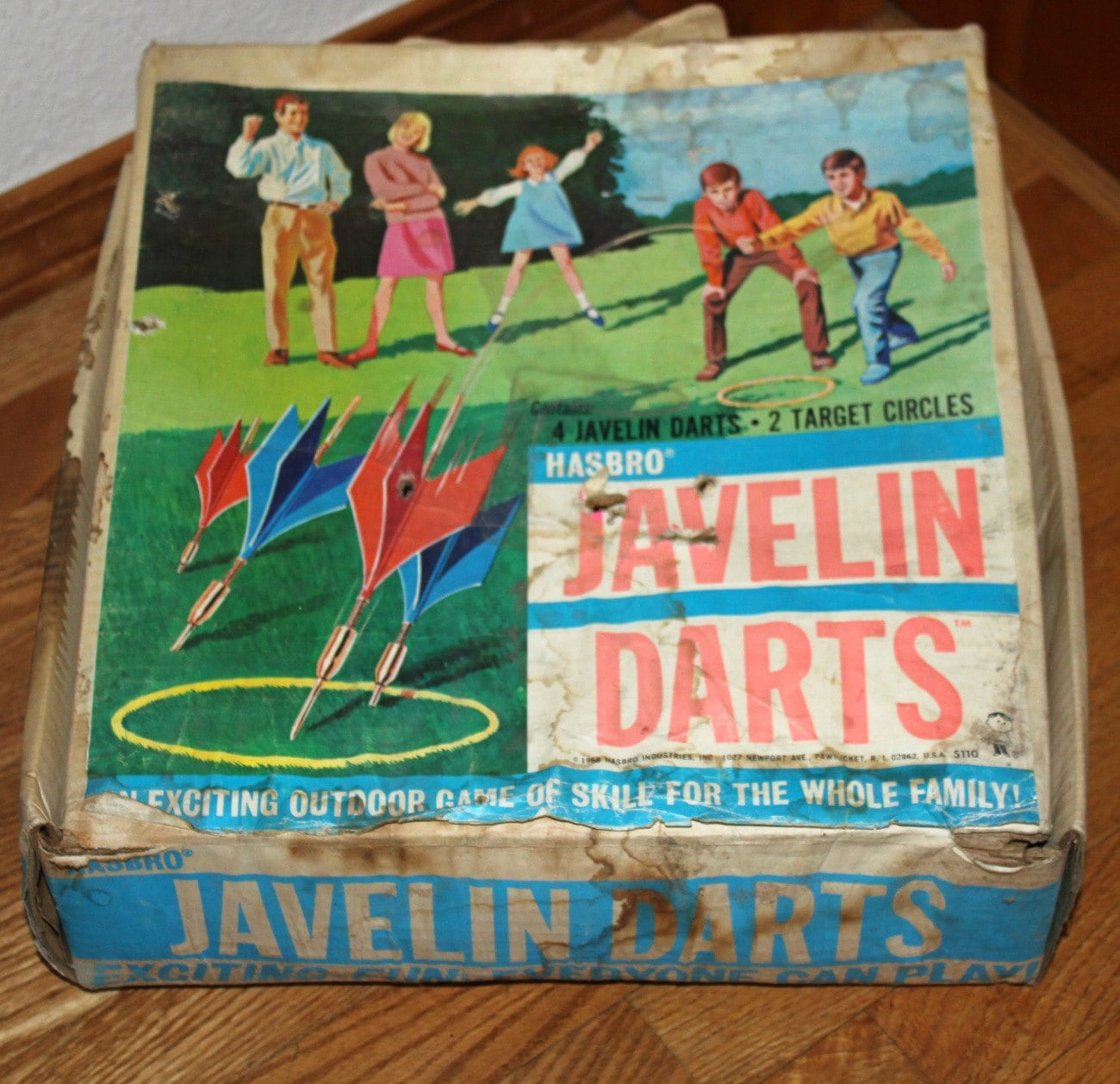 Vintage Lawn Darts Game Hasbro Javelin in Box 4 Darts 2 Target Etsy
