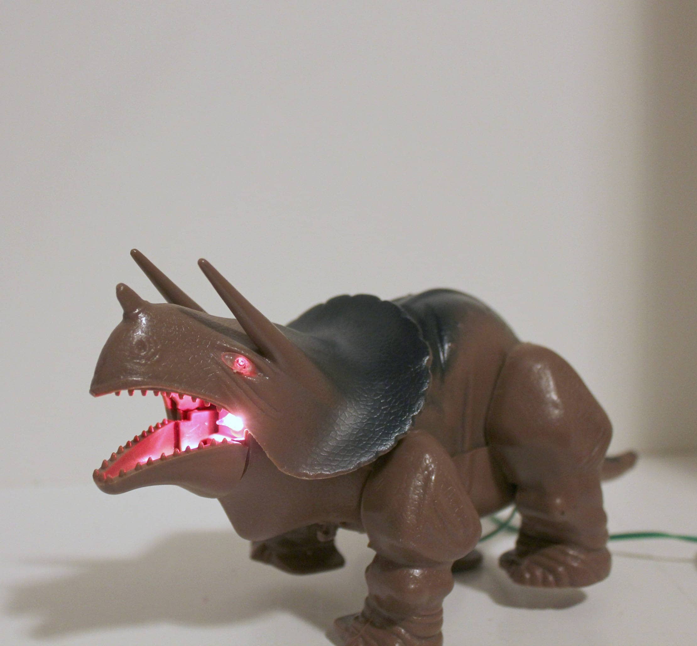 T-Rex Triceratops Dinosaur Vintage Battery Operated Toys by Sears 1960s