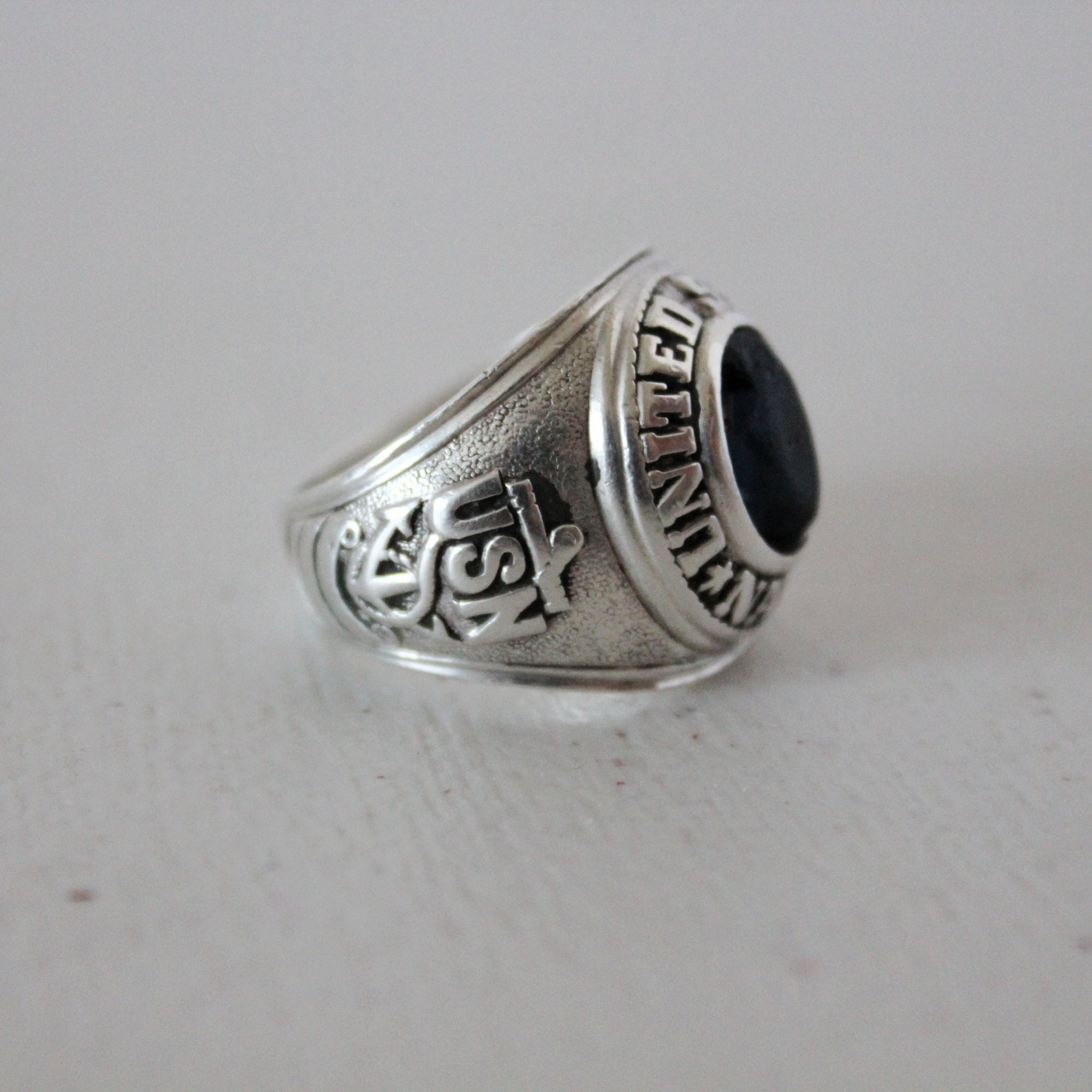 USNI Sterling Silver Insignia Key Ring at M.LaHart & Co.