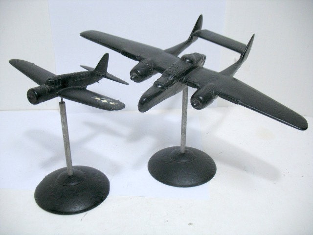 Ww2 Spotter Id Recognition Airplane Models 2 Vintage Wwii P 61