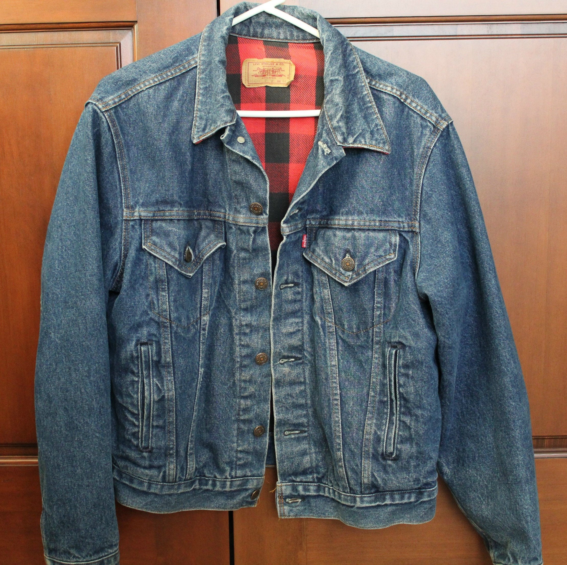 levi denim jacket flannel lined