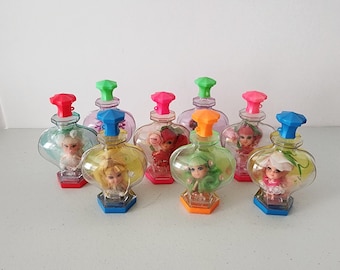 Vintage Liddle Kiddle Kologne Dolls Mattel Perfume Bottles Lot of 8