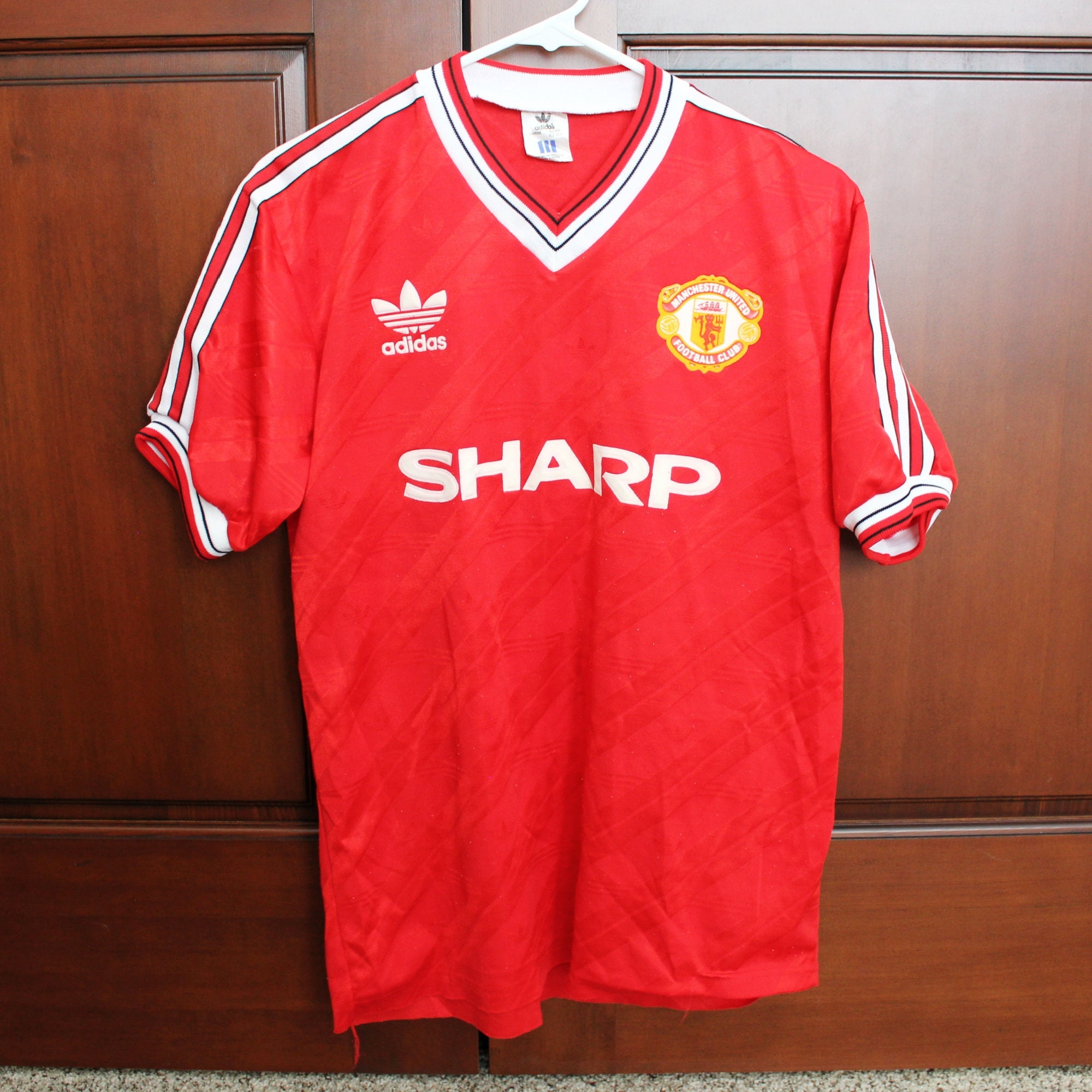 Manchester United Fooball Club Adidas Soccer Jersey Shirt Sharp