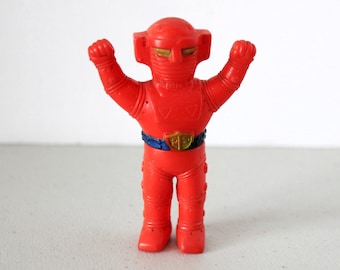 Super Robot Red Baron Action Figure, Vintage Soft Vinyl Mascot, NTV Japanese