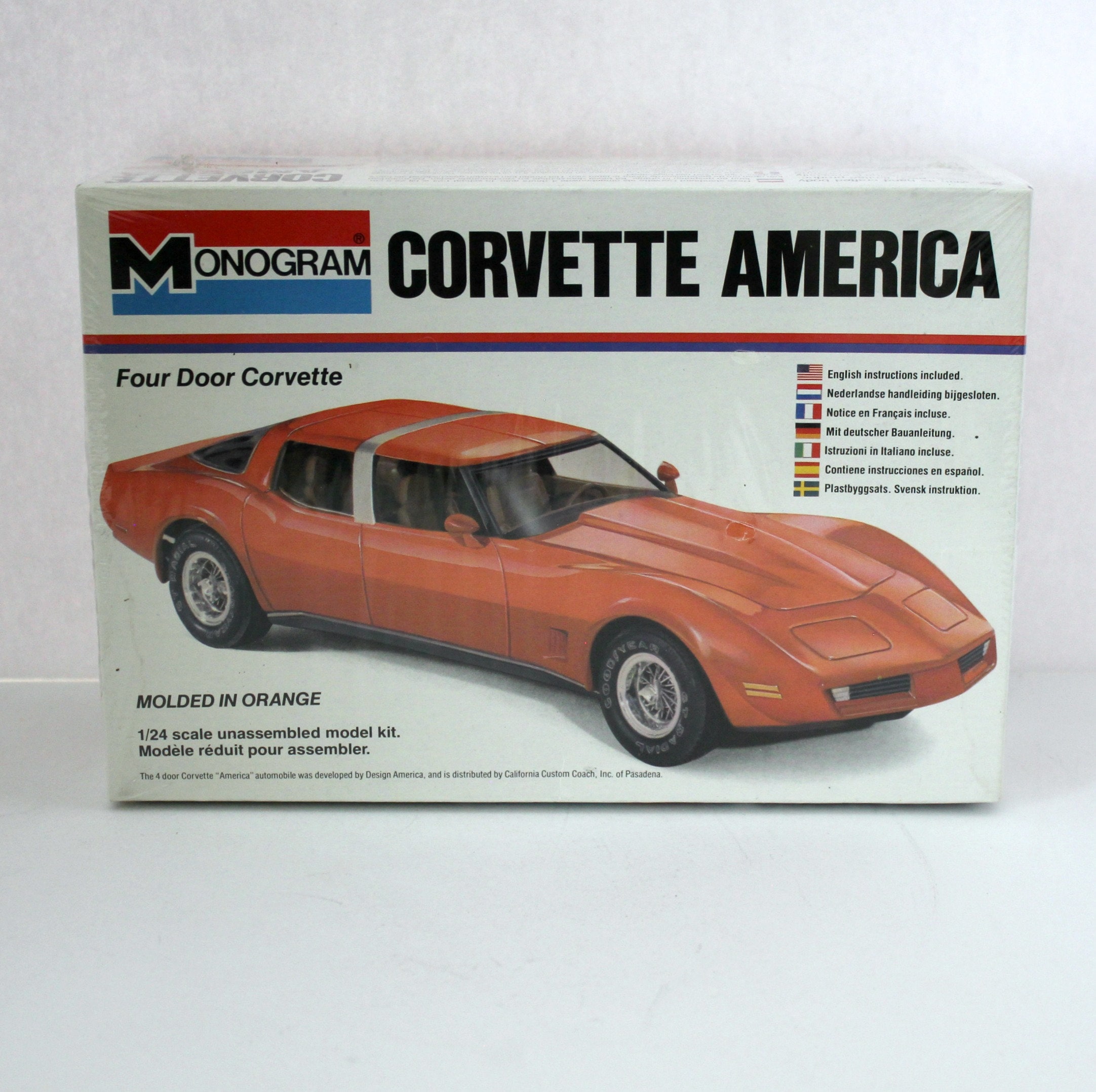 Vintage Corvette America Four Door Orange 1980 Sealed Model