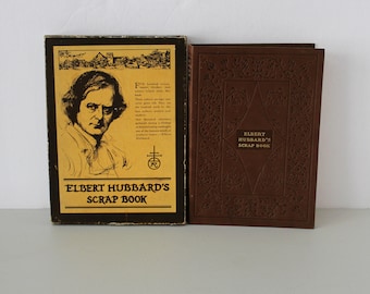 Elbert Hubbard's Scrap Book in Box, 1923 Leather Bound