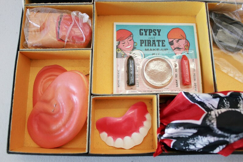 1960s Disguise Kit Costume Glasses Lips Facial Hair Teeth Ears Etsy