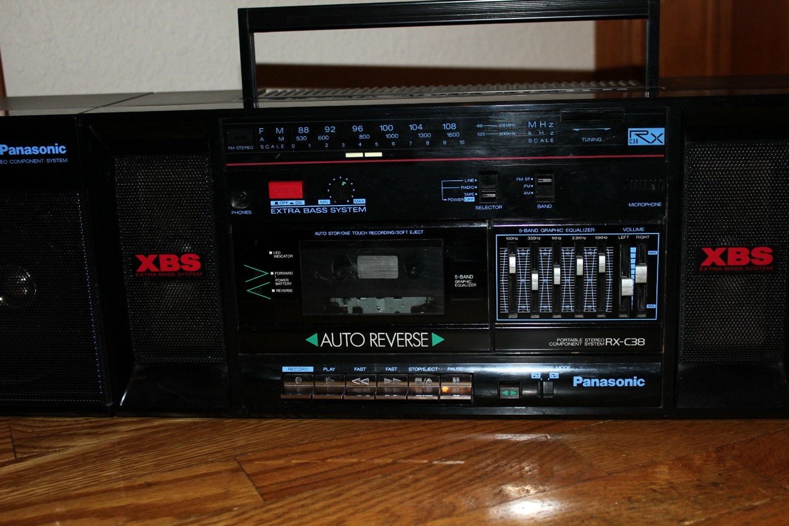 Vintage Panasonic Boombox Portable Stereo RxC38 XBS Cassette Etsy