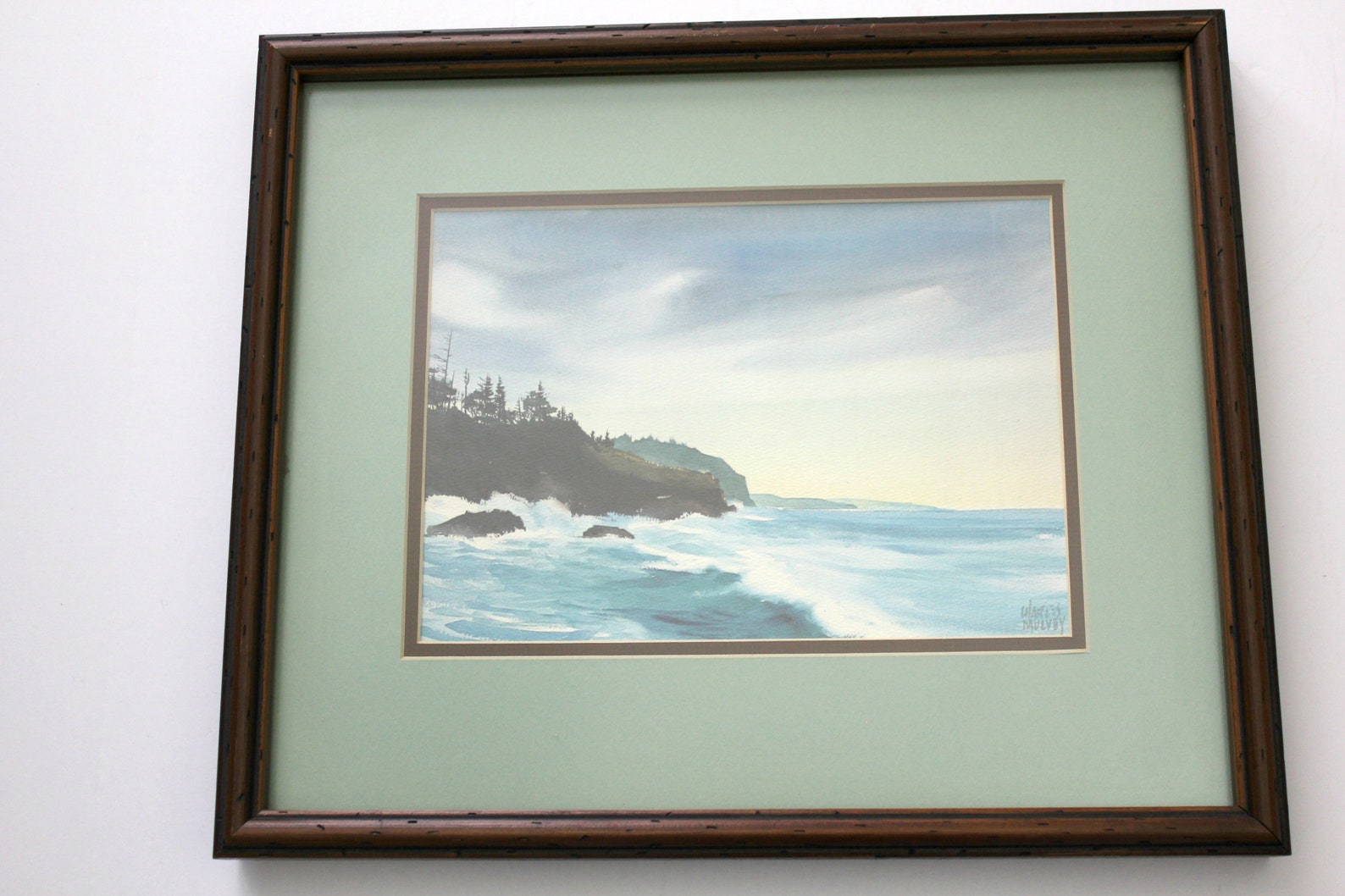 2 Charles Mulvey Original Watercolor Paintings Vintage Ocean Etsy