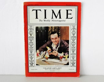 Time Magazine Walt Disney Cover December 1937