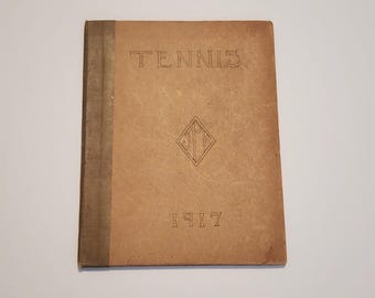 Tennis 1917 HB Book Handmade Hand Written by James Proctor Hubbard