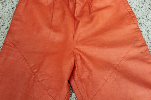 Sills by Bonnie Cashin Angola Leather Orange Pant… - image 6