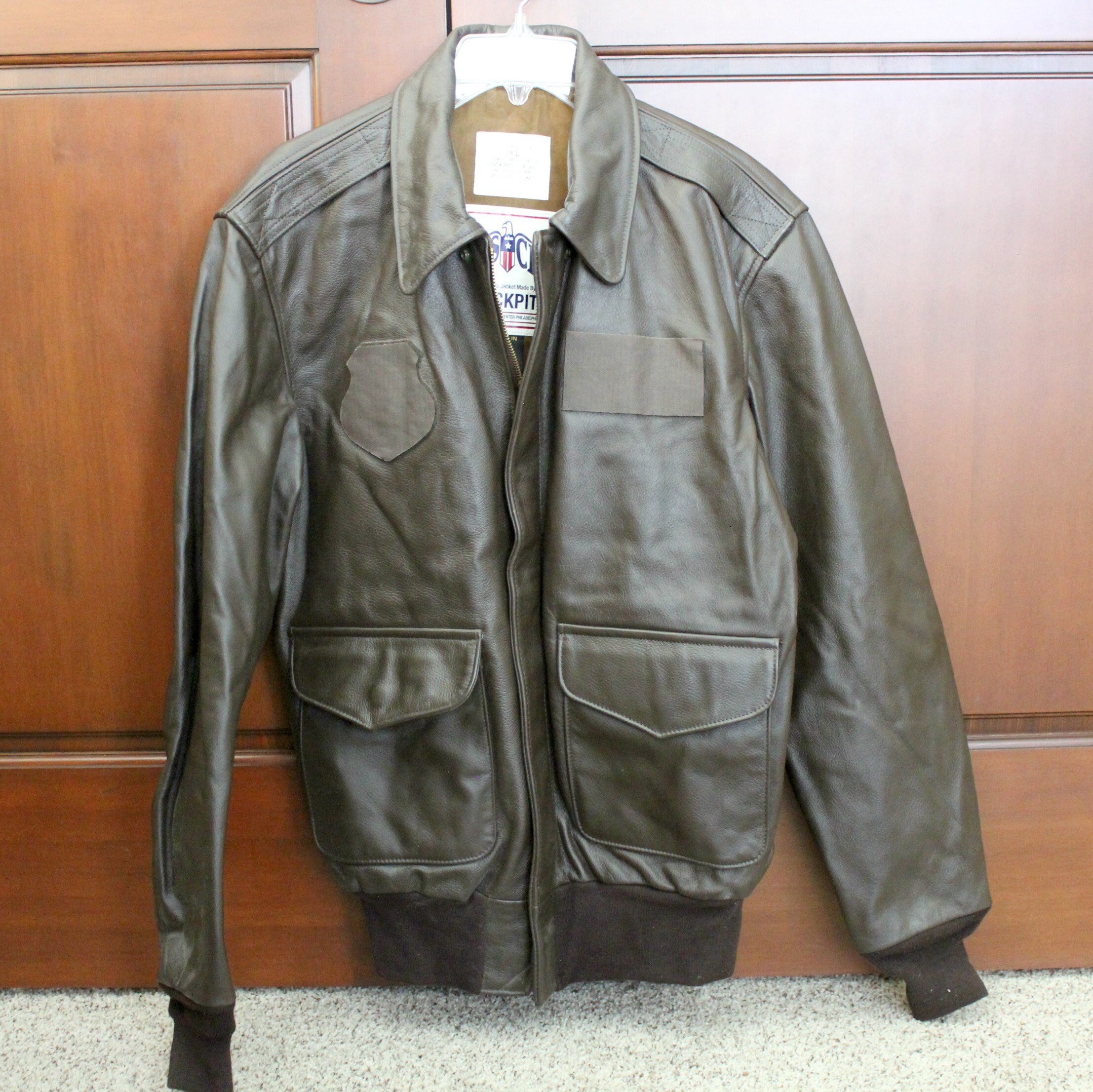 Vintage Cockpit DSCP A-2 AF Leather Flyer's Flight Jacket, Air Force ...