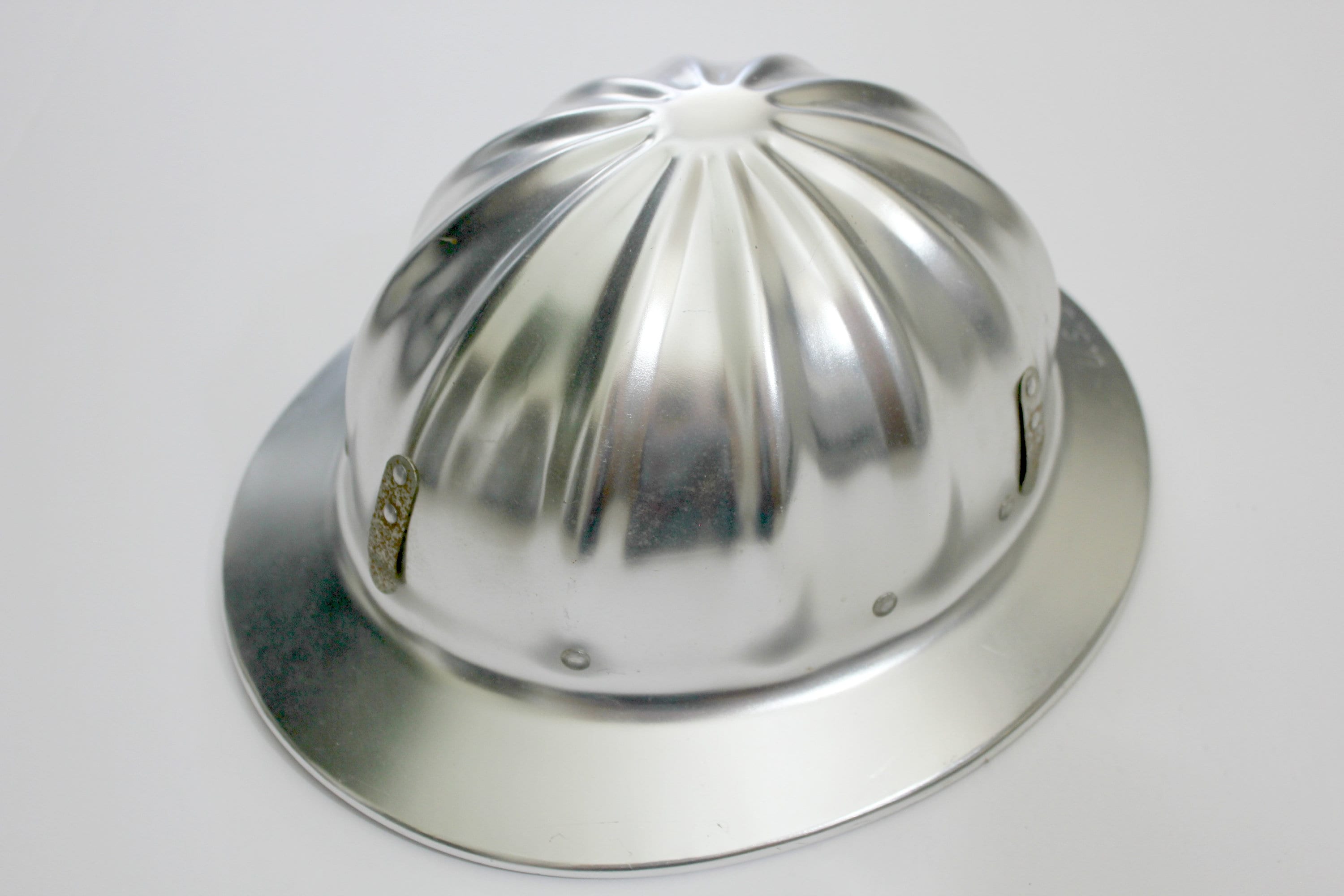 Vintage Superlite Fibre Metal Aluminum Hard Hat, US Government Stamped