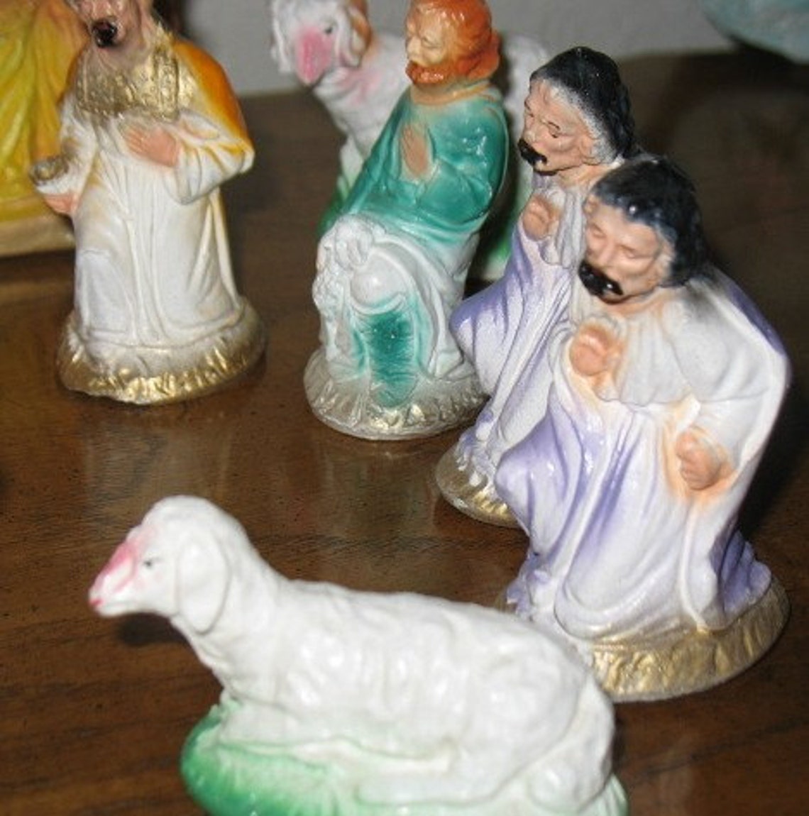 Vintage Chalkware 21 Pc Nativity Set 1930s 1940s Christmas Etsy