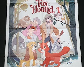 The Fox and The Hound Movie Poster 1981 Animated Walt Disney
