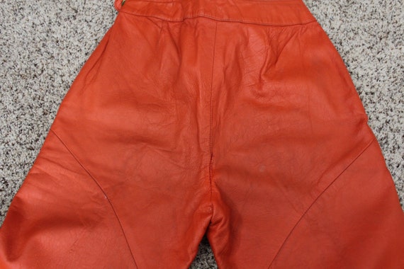Sills by Bonnie Cashin Angola Leather Orange Pant… - image 5