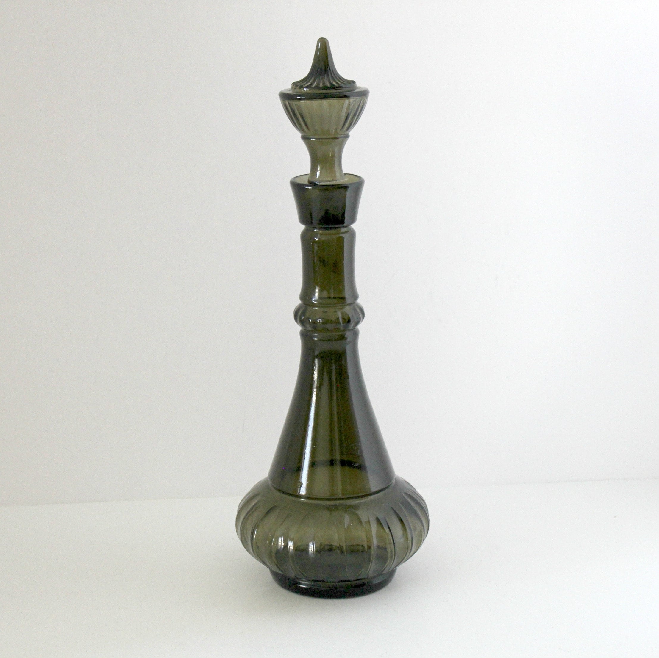 Jim Beam Genie Bottle Decanter 1964, Smoke Green, Vintage I Dream of