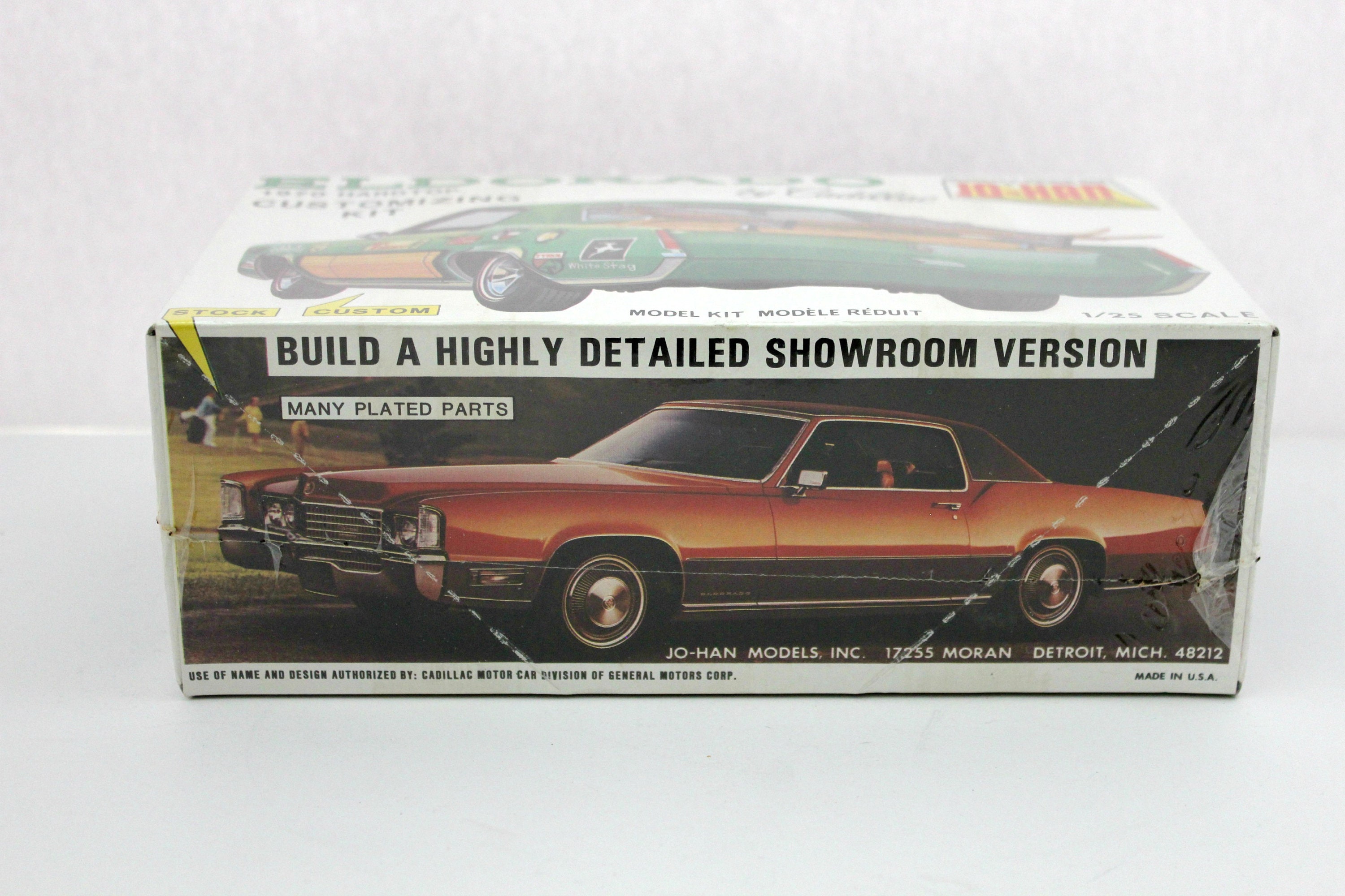 Vintage 1970 Cadillac Eldorado Hardtop Custom Model Kit, Jo-Han