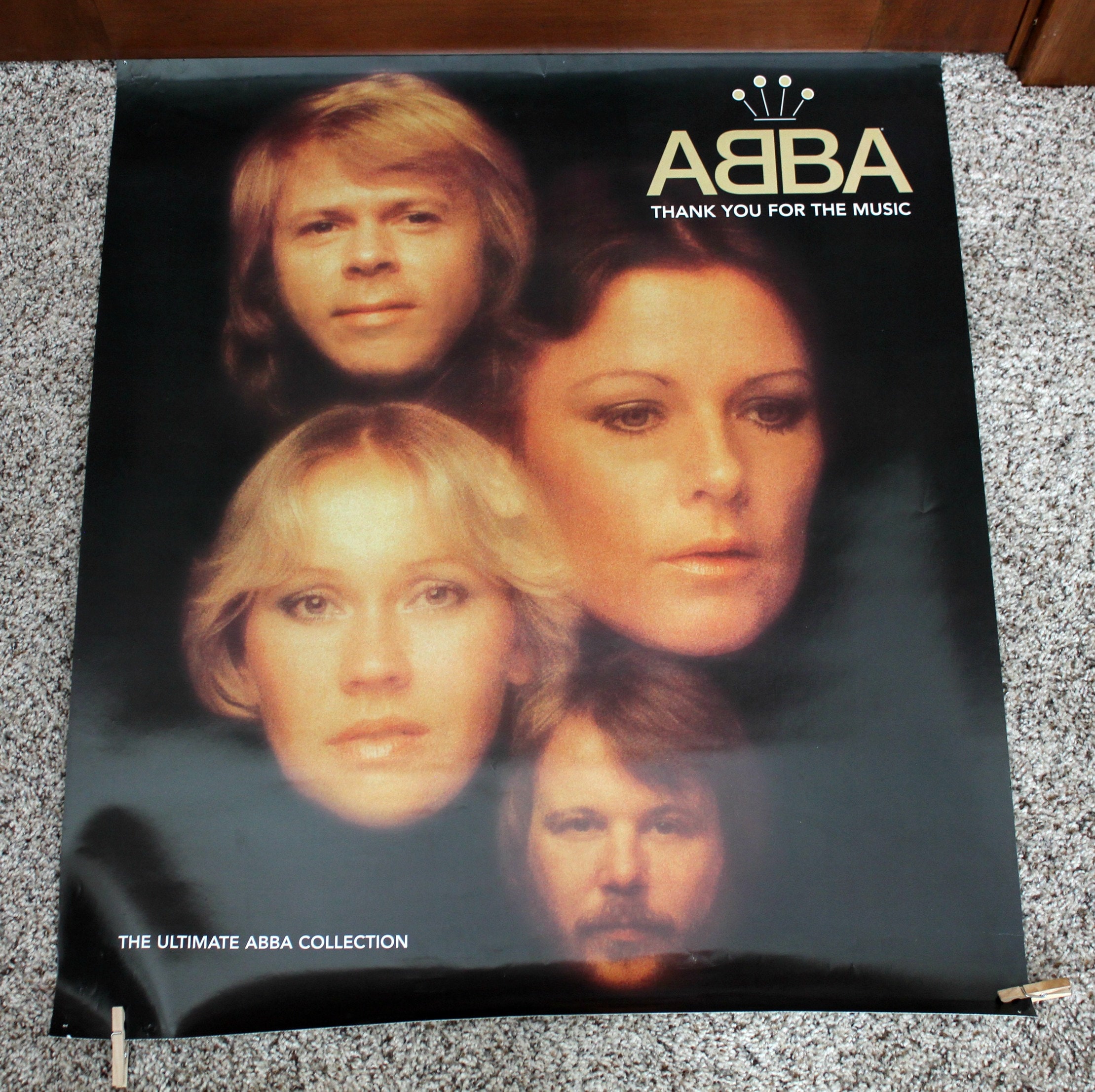 Vintage Abba Poster The Ultimate Abba Collection Thank You For The Music 1980s