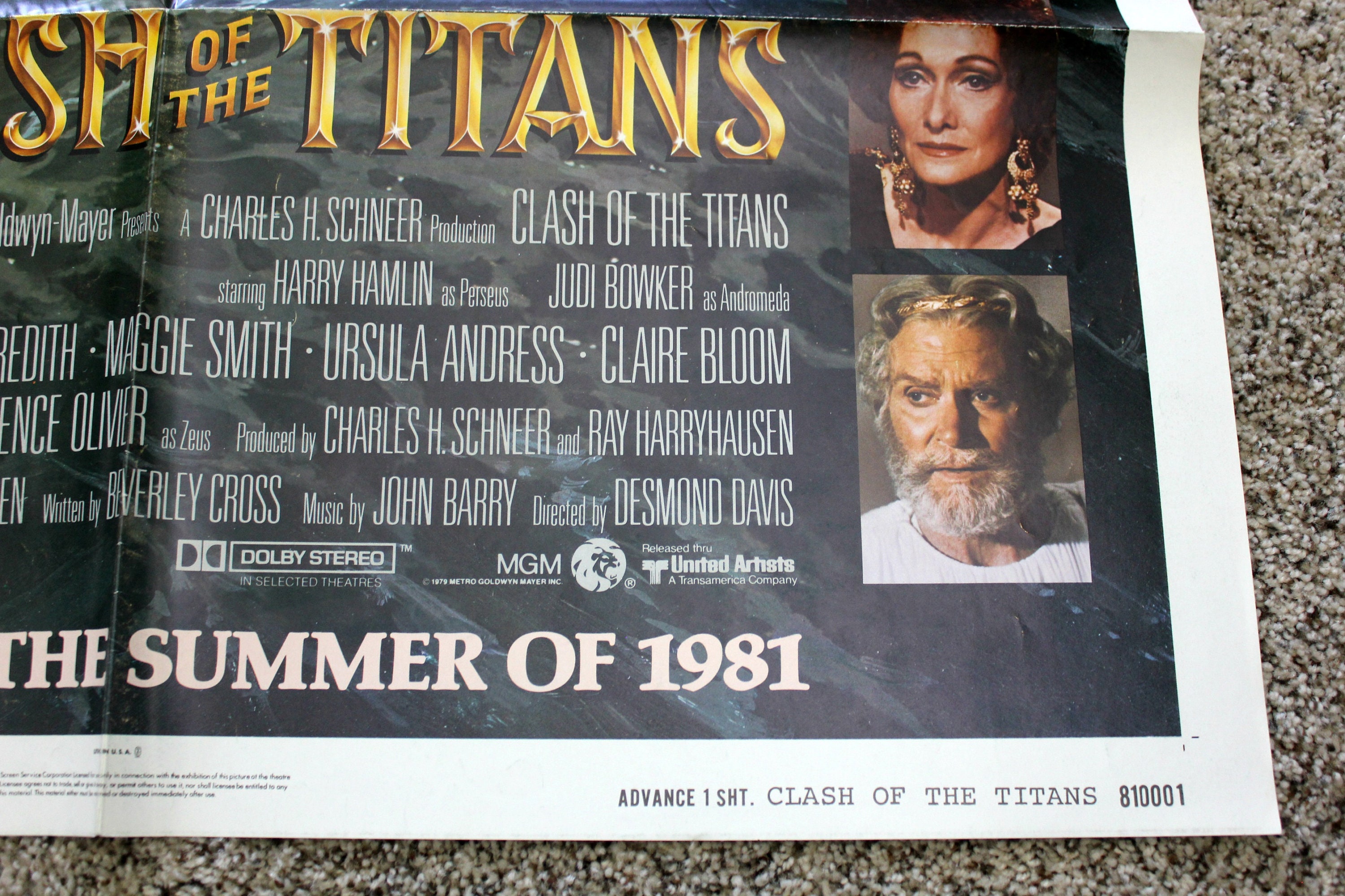 Clash of the Titans Original 1981 U.S. One Sheet Movie Poster