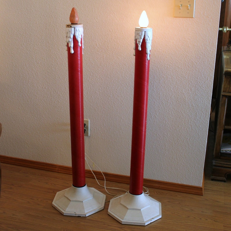 Vintage Outdoor Candles Christmas Holiday Lights Yard Patio in Etsy