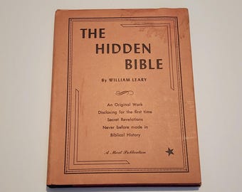 The Hidden Bible HC DJ Book By William Leary 1952 3rd Printing